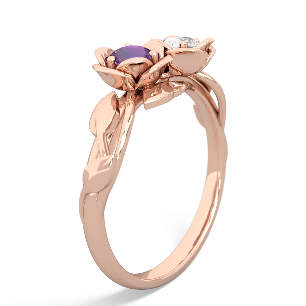 Amethyst Rose Garden 14K Rose Gold ring R5510