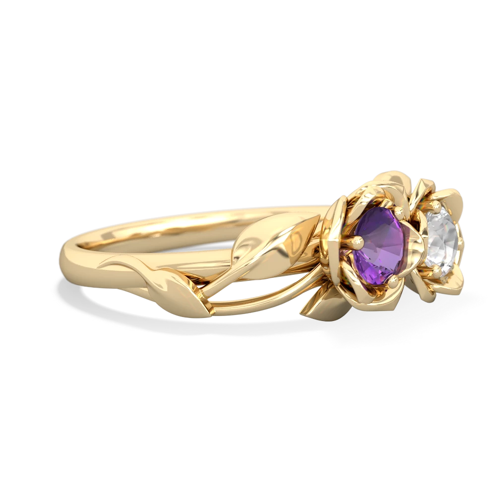 Amethyst Rose Garden 14K Yellow Gold ring R5510