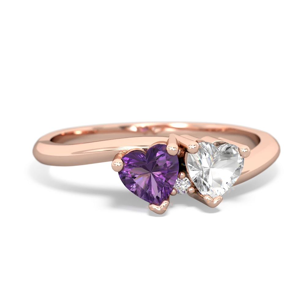 Amethyst Sweethearts 14K Rose Gold ring R5260