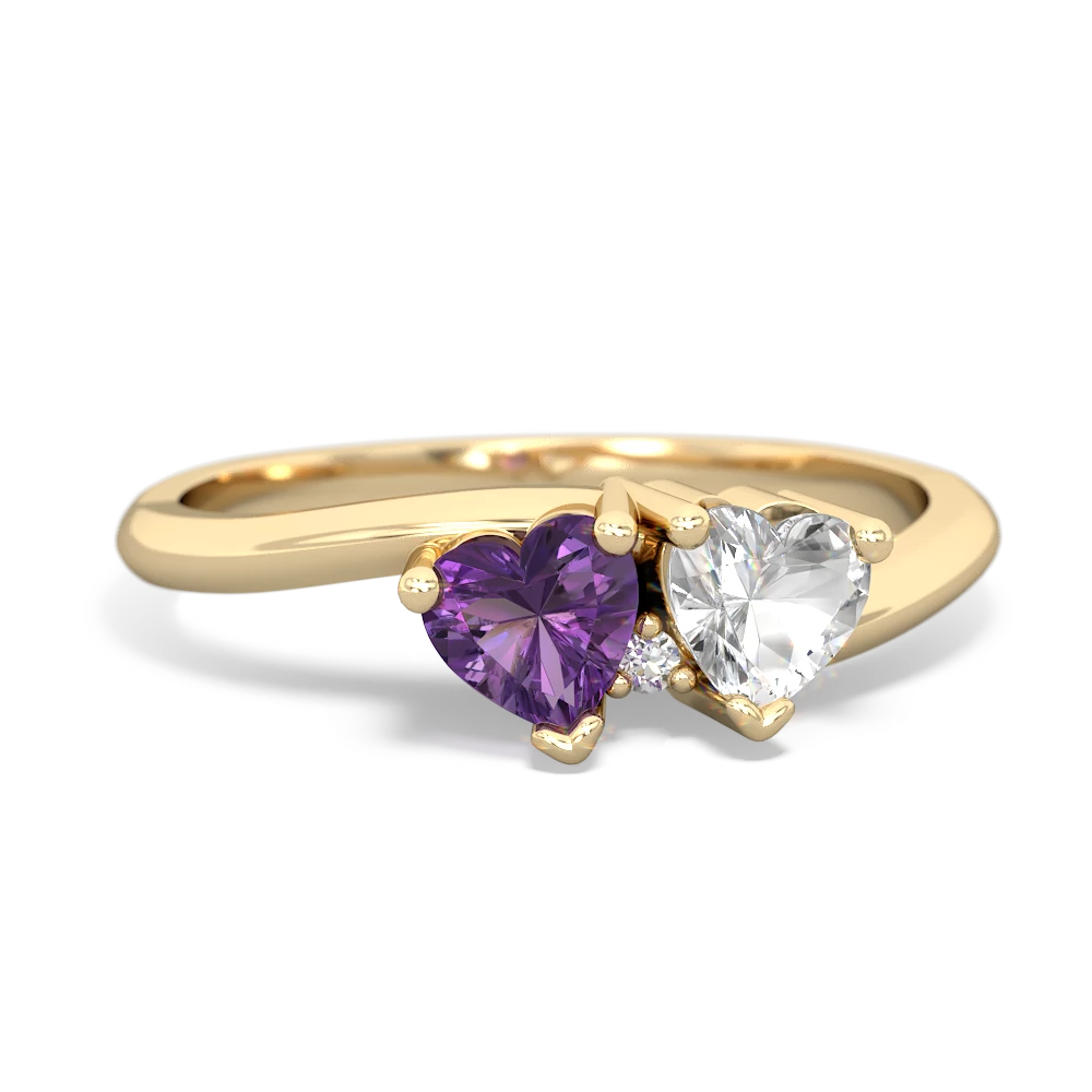 Amethyst Sweethearts 14K Yellow Gold ring R5260