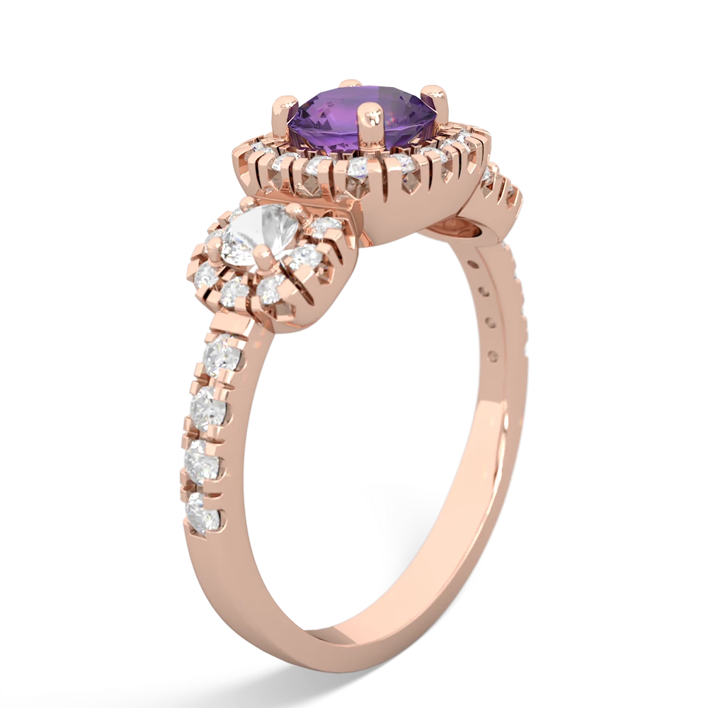 Amethyst Regal Halo 14K Rose Gold ring R5350