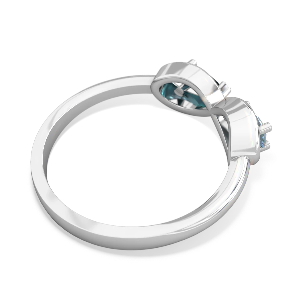 Aquamarine Infinity 14K White Gold ring R5050