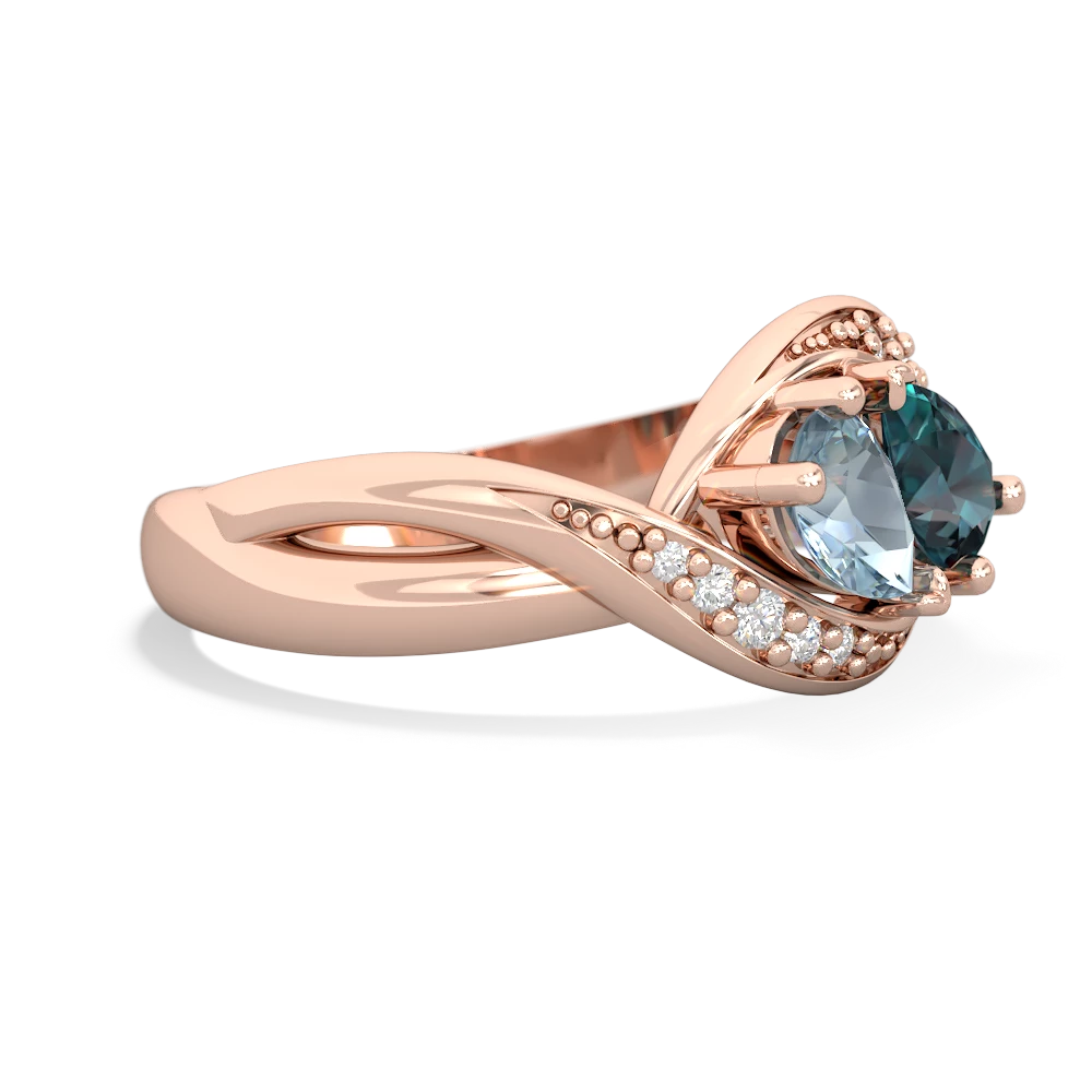 Aquamarine Summer Winds 14K Rose Gold ring R5342