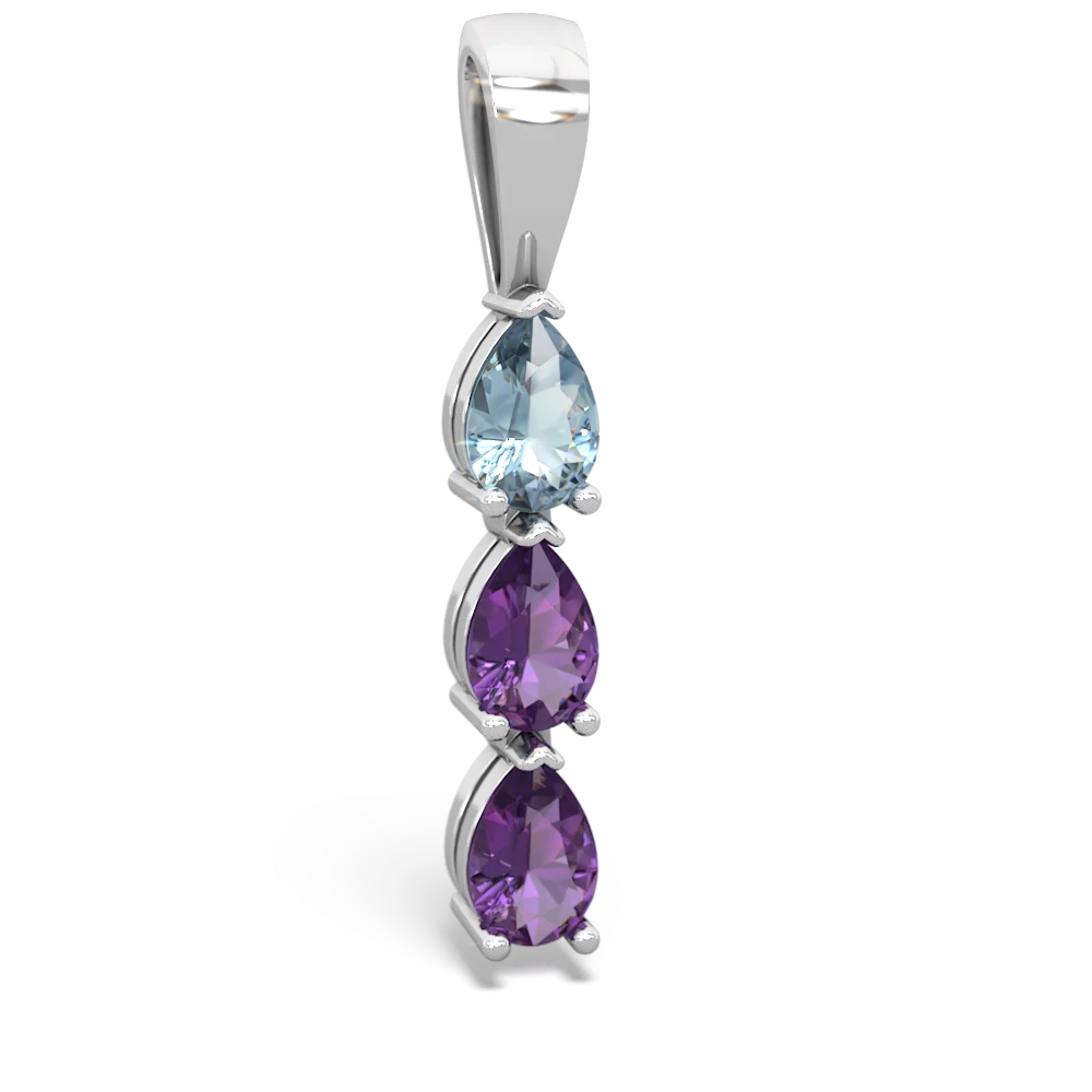 Amazon.com: FANCIME Natural Amethyst Necklace 14K Solid White Gold Teardrop  Pendant February Birthstone Birthday Jewelry Gifts for Mom Women :  Clothing, Shoes & Jewelry