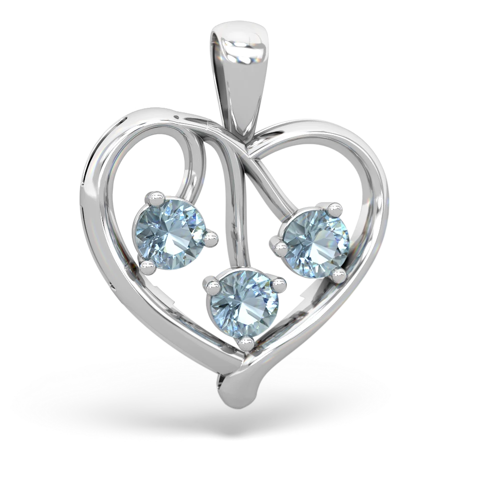 Alexandrite Glowing Heart 14K White Gold pendant P2233