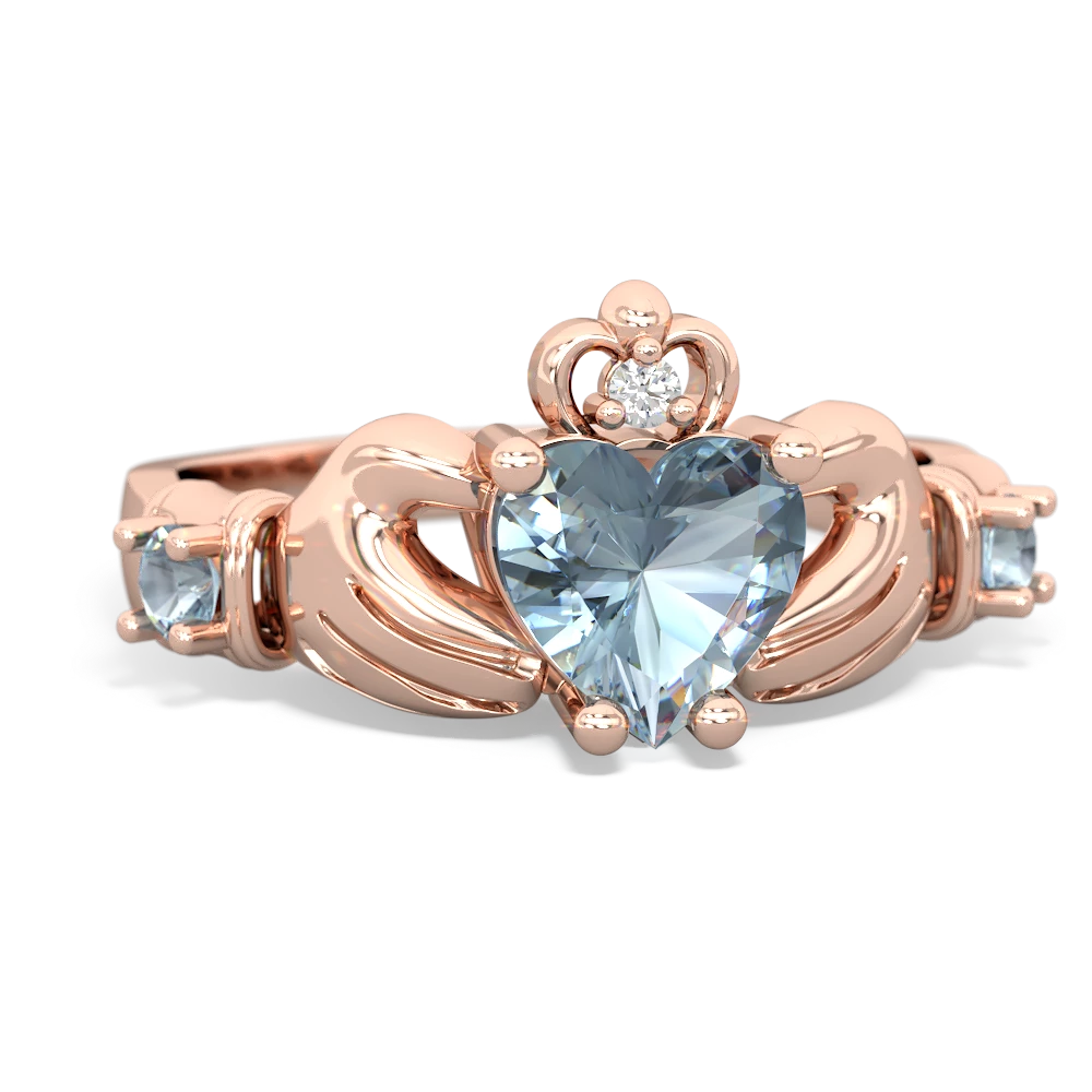 Pink Tourmaline Claddagh Keepsake 14K Rose Gold ring R5245