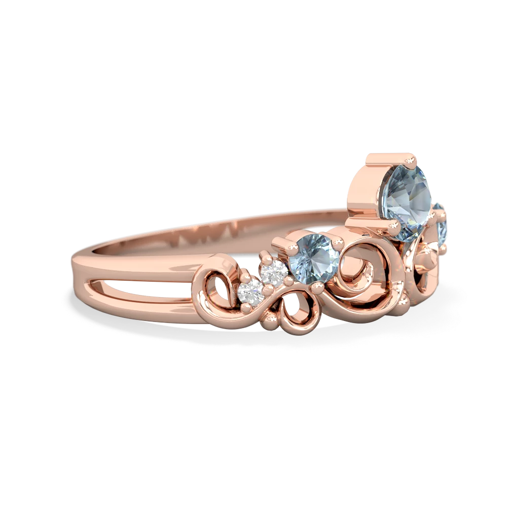 Sapphire Crown Keepsake 14K Rose Gold ring R5740