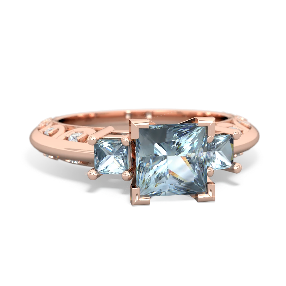 White Topaz Eternal Embrace Engagement 14K Rose Gold ring C2001