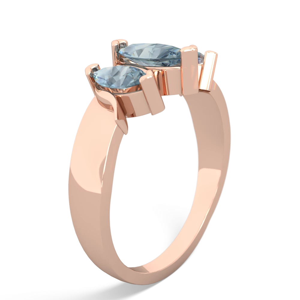 Onyx Three Peeks 14K Rose Gold ring R2433