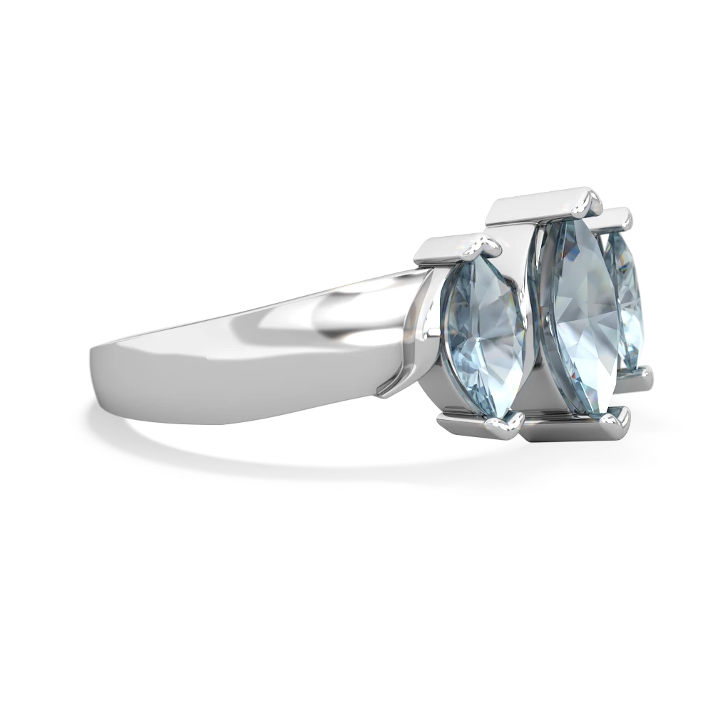 Sapphire Three Peeks 14K White Gold ring R2433