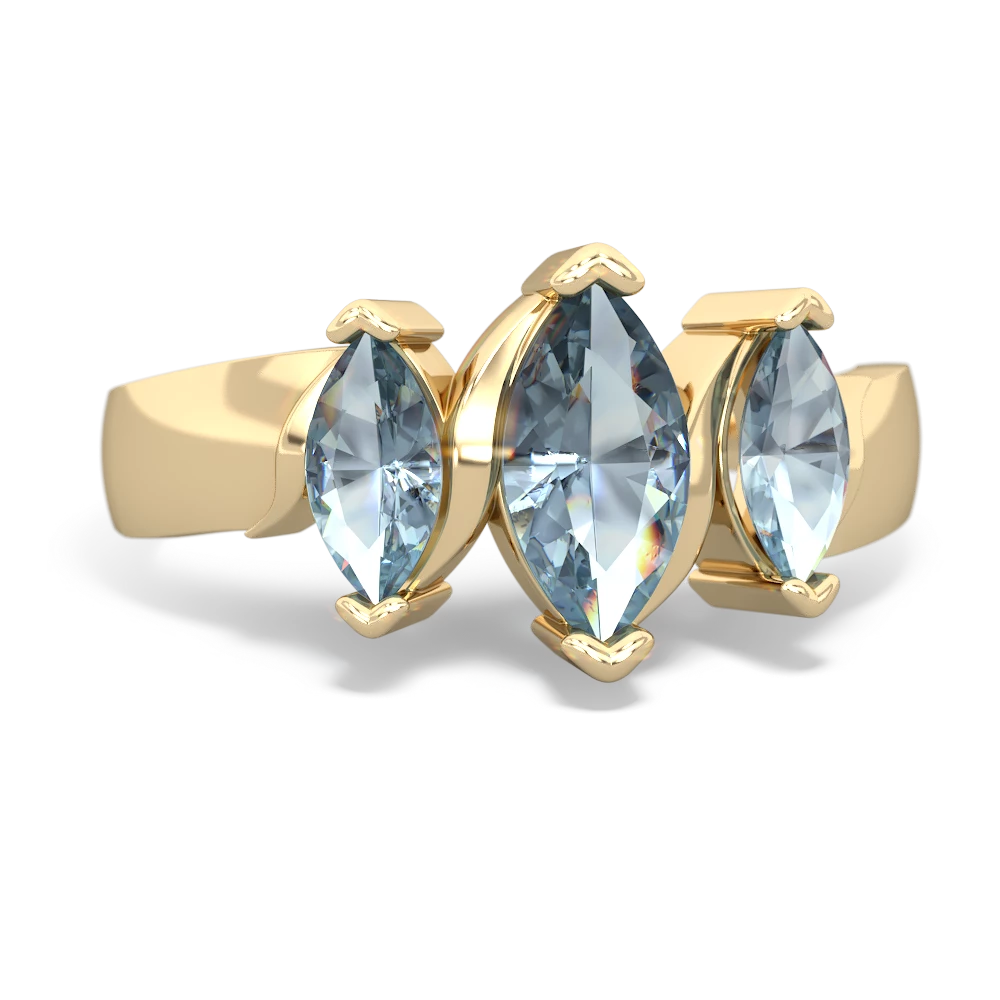 Sapphire Three Peeks 14K Yellow Gold ring R2433