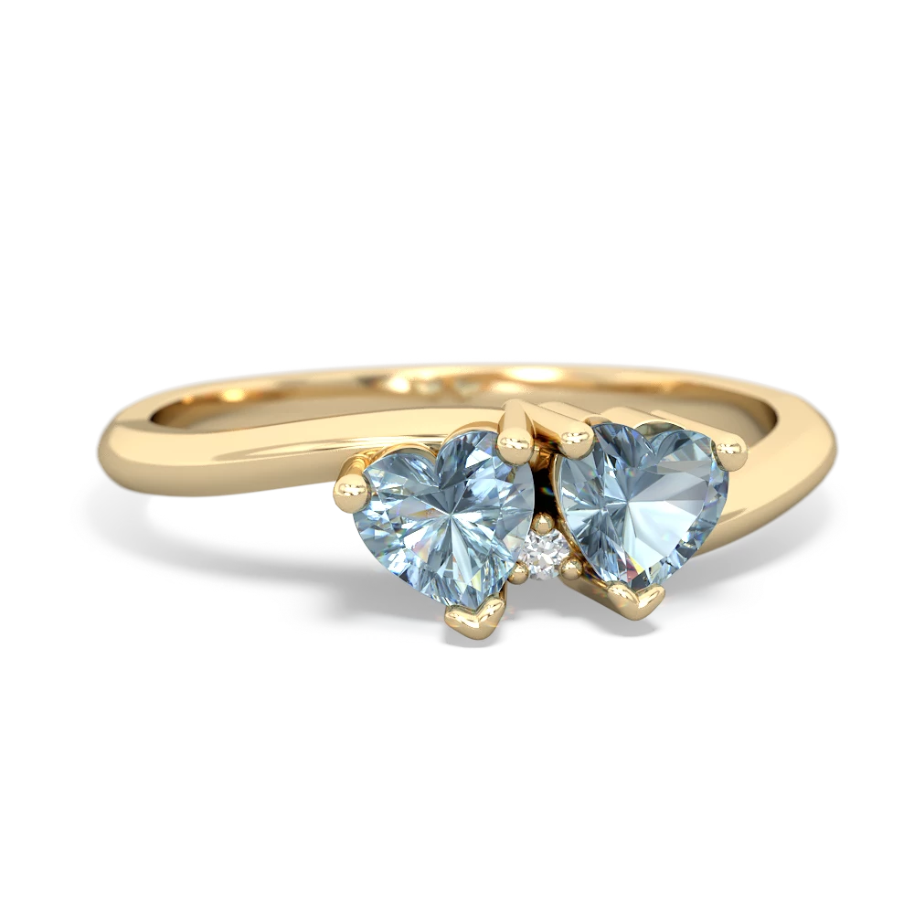 Aquamarine Sweethearts 14K Yellow Gold ring R5260