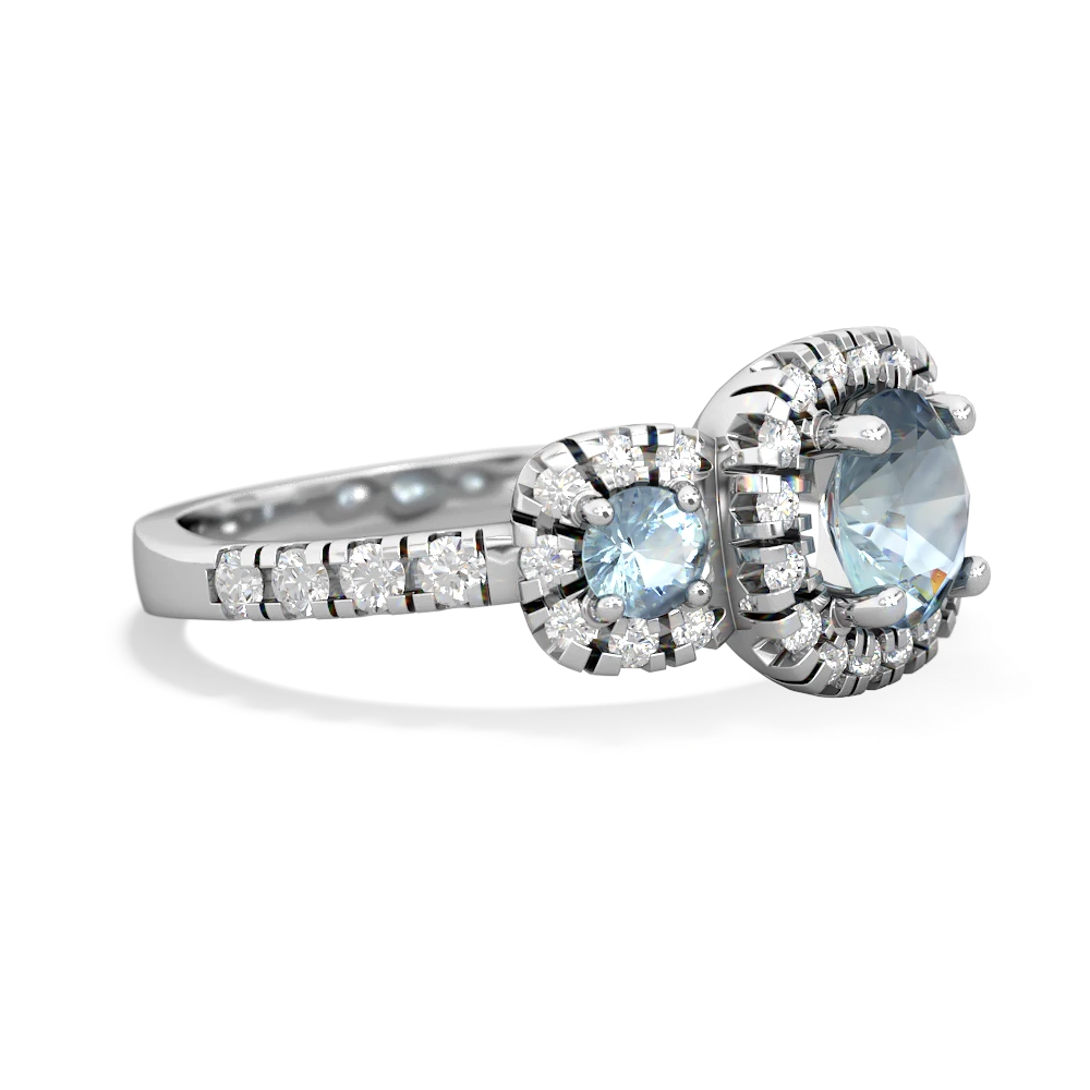 Opal Regal Halo 14K White Gold ring R5350