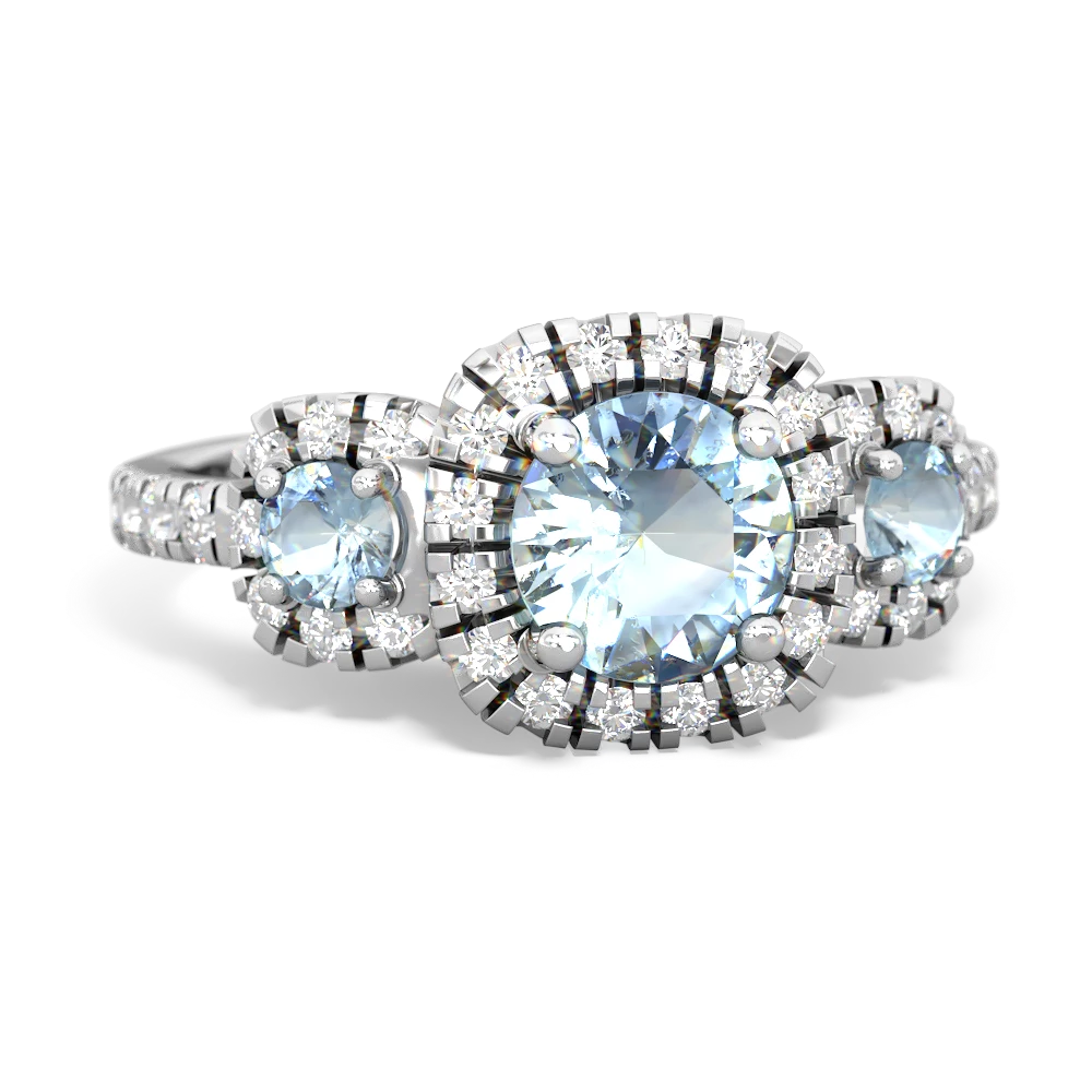 Opal Regal Halo 14K White Gold ring R5350