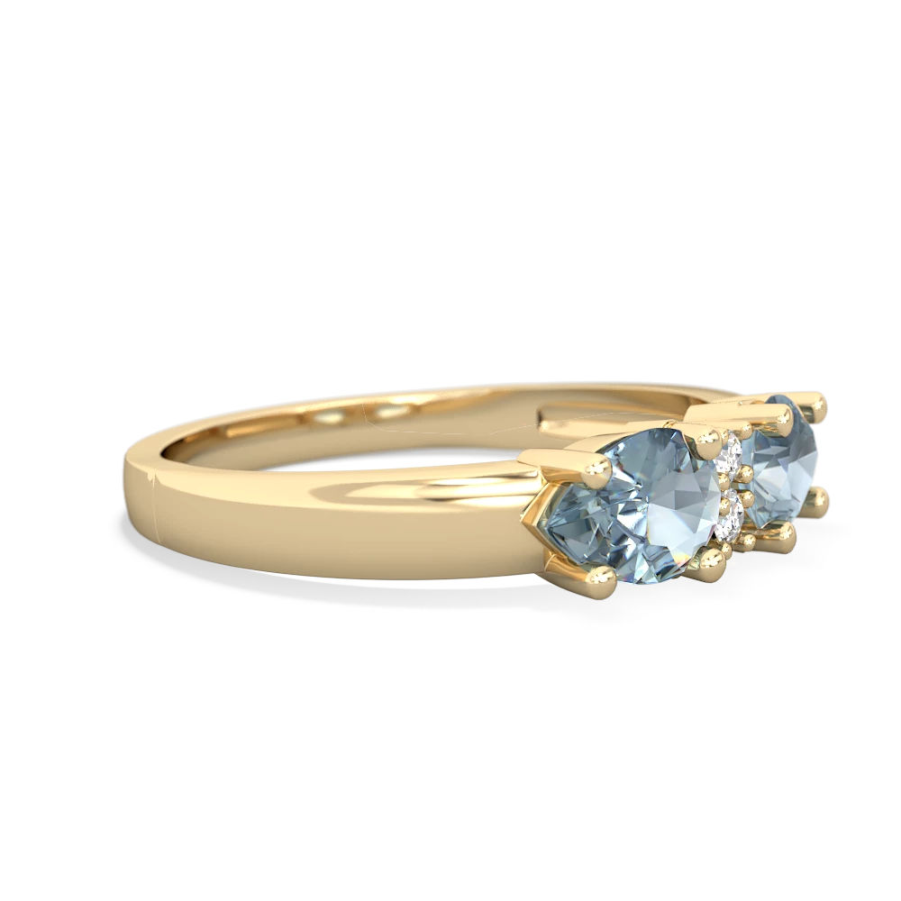 Aquamarine Pear Bowtie 14K Yellow Gold ring R0865