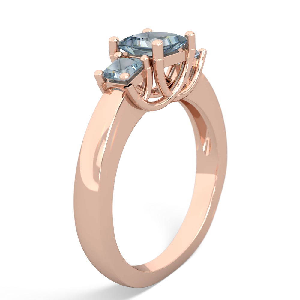 Sapphire Three Stone Trellis 14K Rose Gold ring R4015