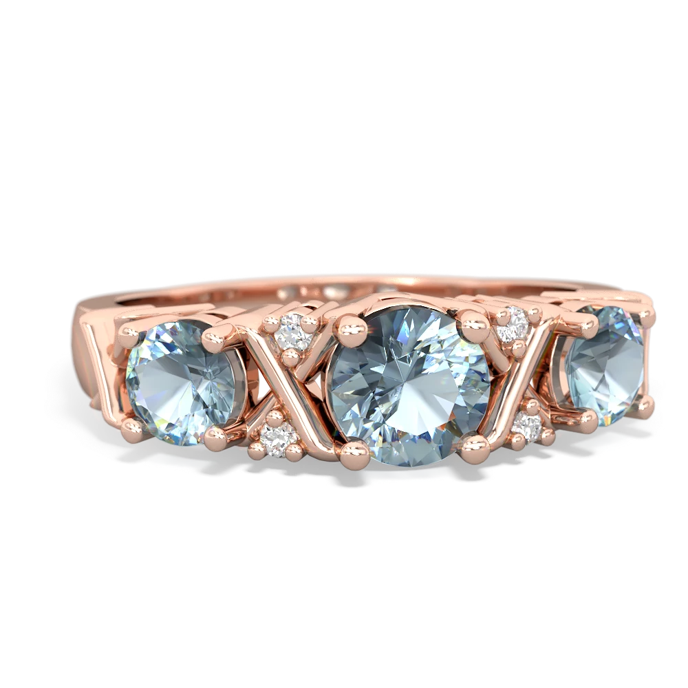 Sapphire Hugs And Kisses 14K Rose Gold ring R5016