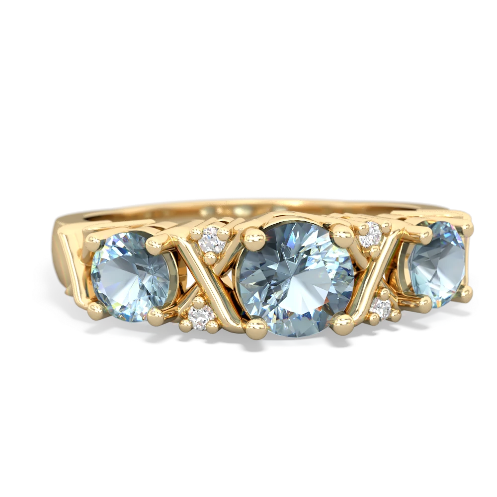 London Topaz Hugs And Kisses 14K Yellow Gold ring R5016