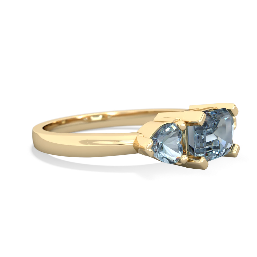 White Topaz Three Stone 14K Yellow Gold ring R5235