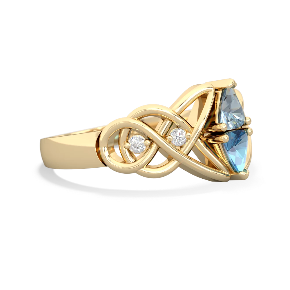 Aquamarine Keepsake Celtic Knot 14K Yellow Gold ring R5300