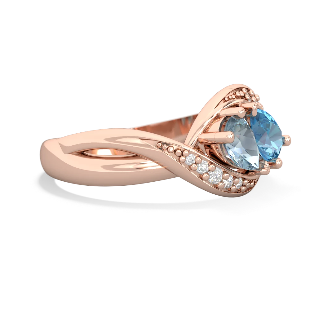 Aquamarine Summer Winds 14K Rose Gold ring R5342