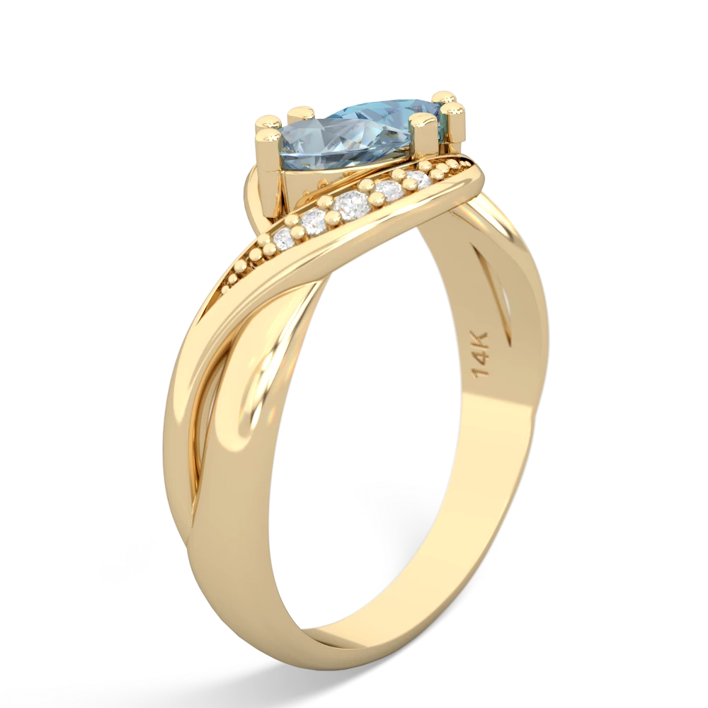 Aquamarine Summer Winds 14K Yellow Gold ring R5342