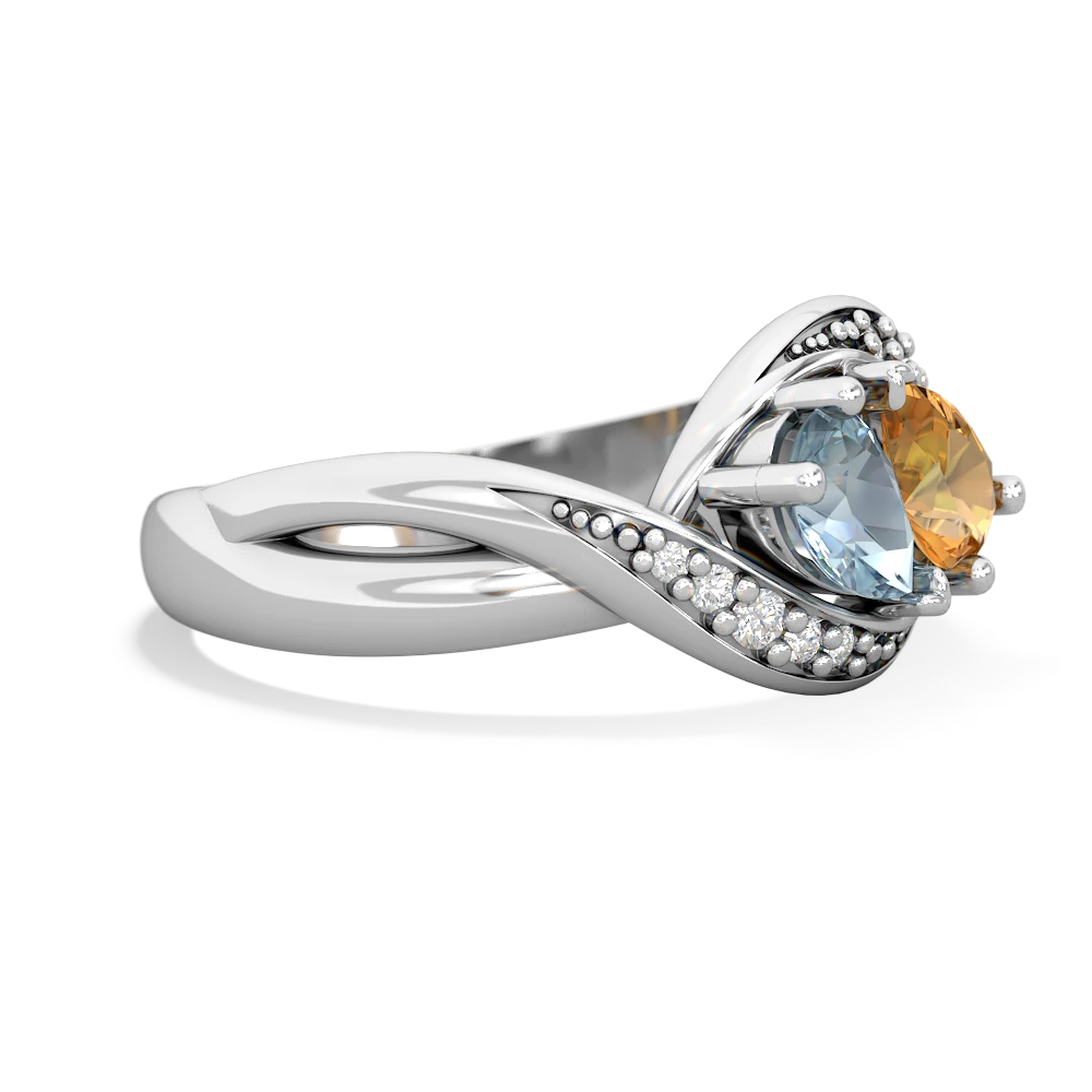 Aquamarine Summer Winds 14K White Gold ring R5342