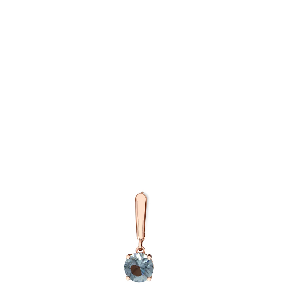Aquamarine 8Mm Round Lever Back 14K Rose Gold earrings E2788