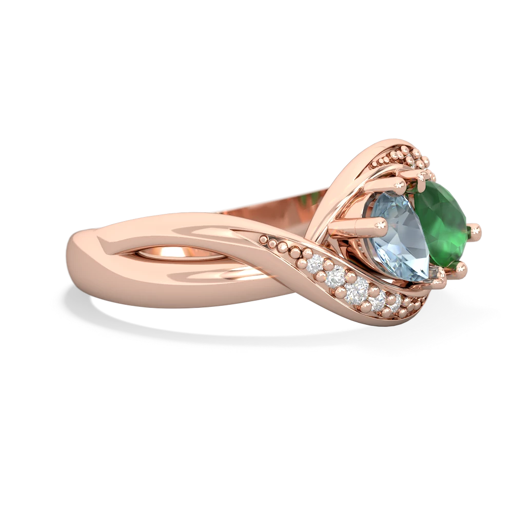 Aquamarine Summer Winds 14K Rose Gold ring R5342