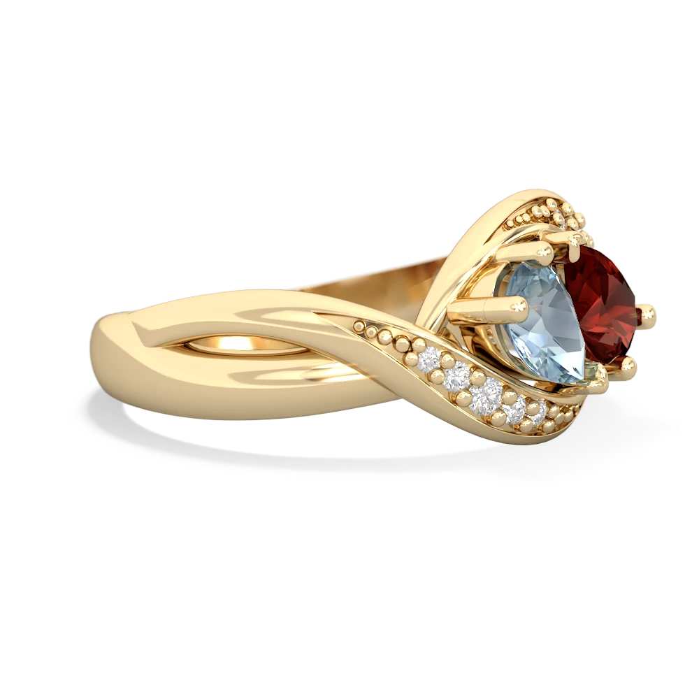 Aquamarine Summer Winds 14K Yellow Gold ring R5342