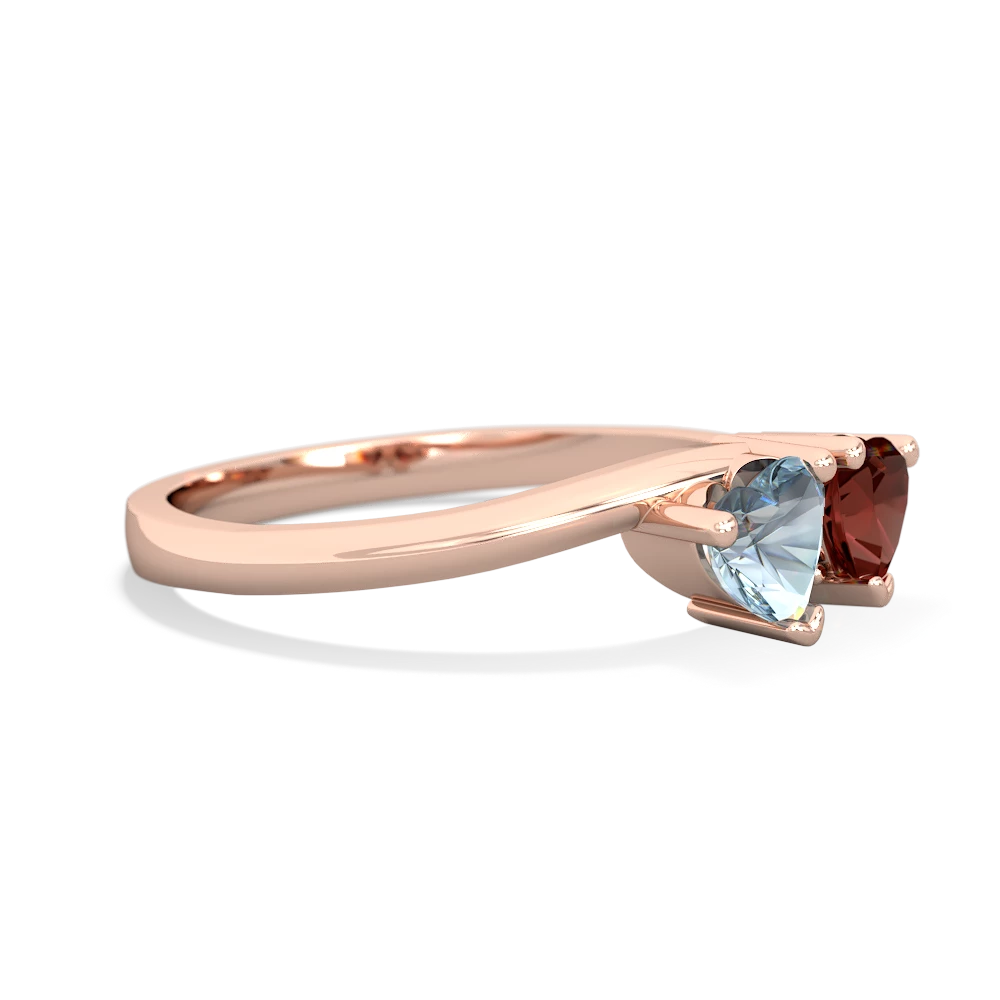 Aquamarine Sweethearts 14K Rose Gold ring R5260