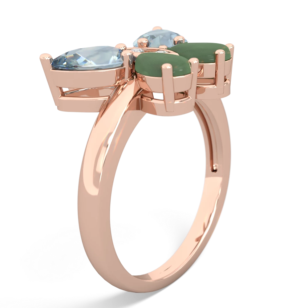 Aquamarine Butterfly 14K Rose Gold ring R2215