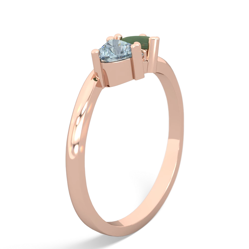 Aquamarine Sweethearts 14K Rose Gold ring R5260