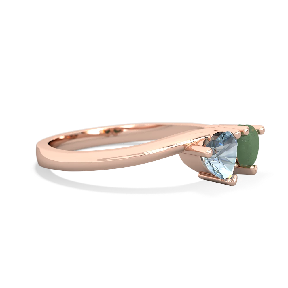 Aquamarine Sweethearts 14K Rose Gold ring R5260