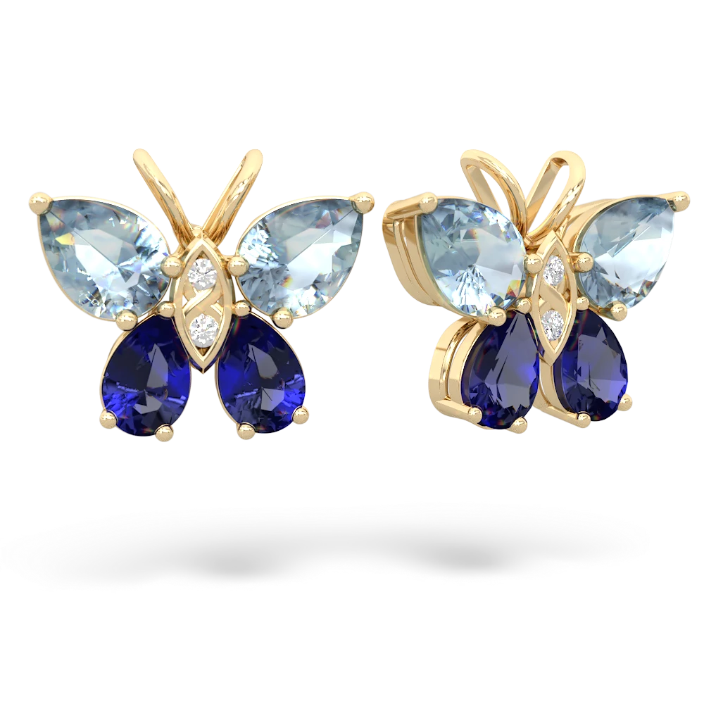 Sapphire butterfly hotsell earrings