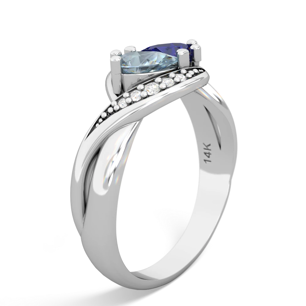 Aquamarine Summer Winds 14K White Gold ring R5342