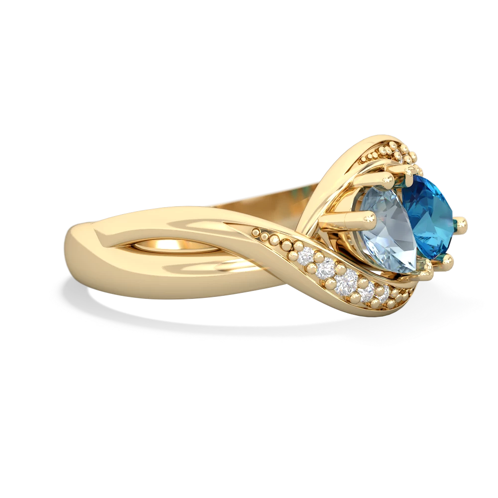 Aquamarine Summer Winds 14K Yellow Gold ring R5342