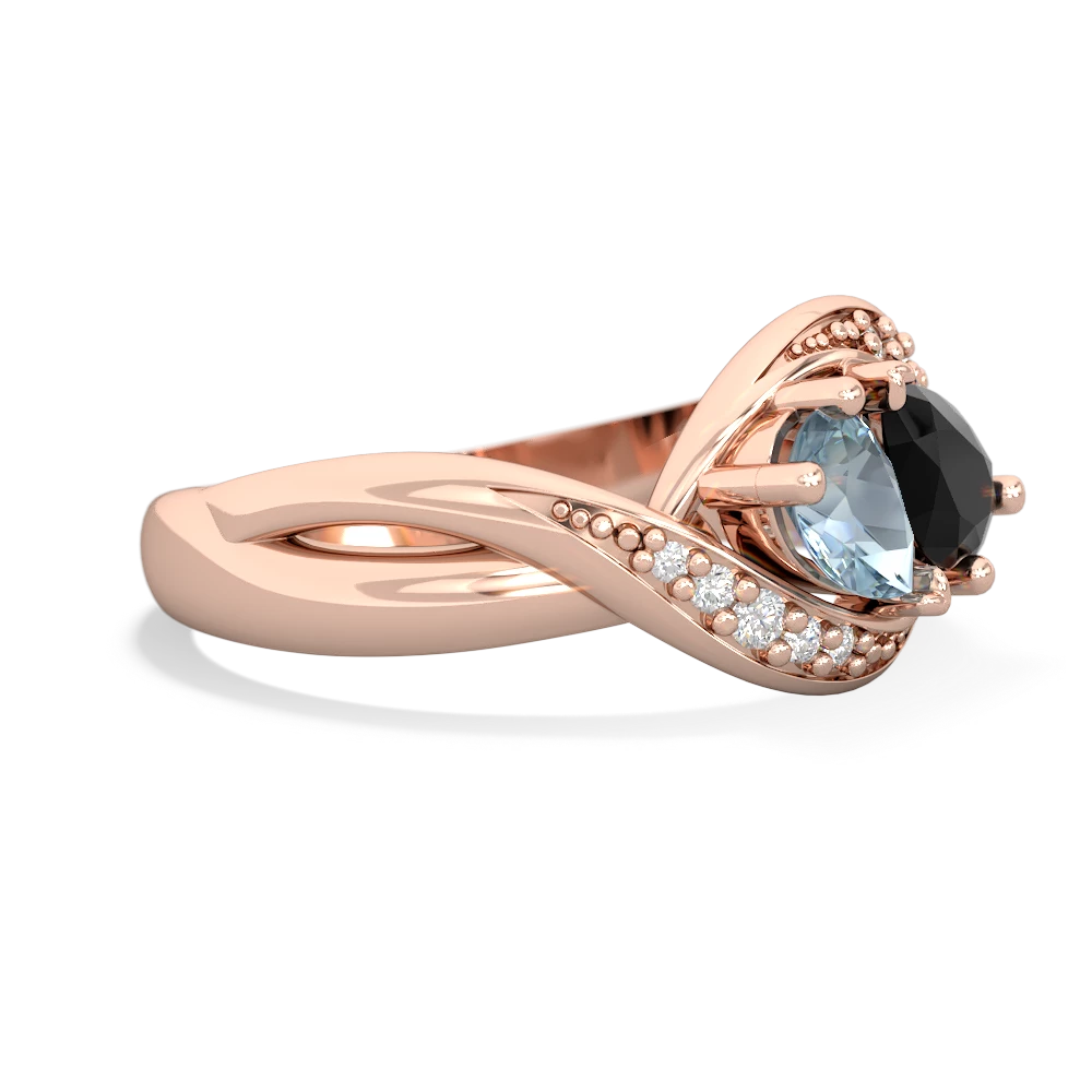 Aquamarine Summer Winds 14K Rose Gold ring R5342