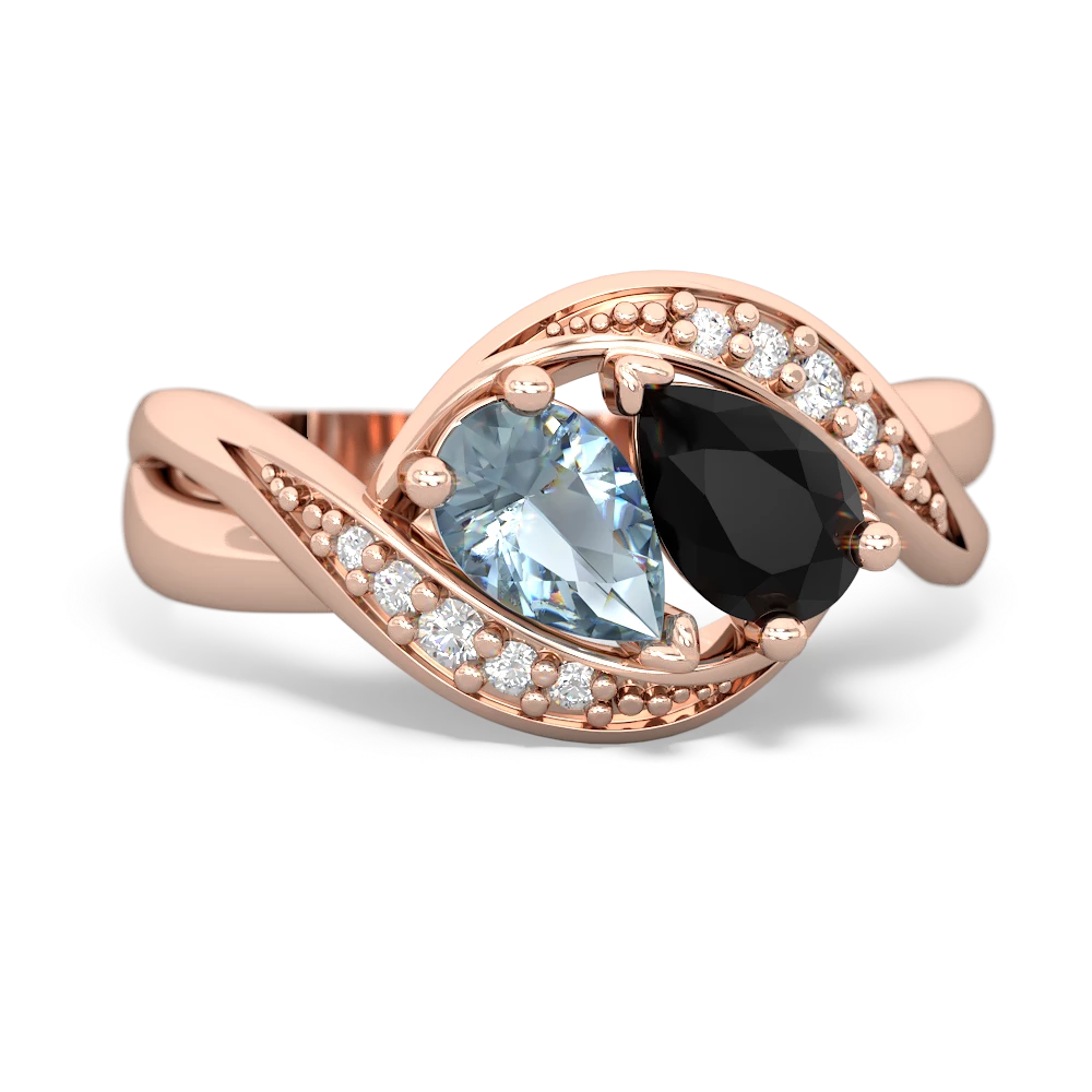 Aquamarine Summer Winds 14K Rose Gold ring R5342