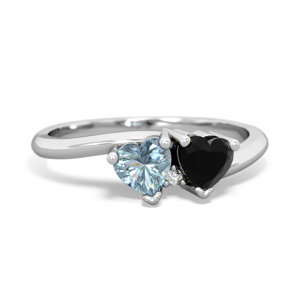 Aquamarine Sweethearts 14K White Gold ring R5260