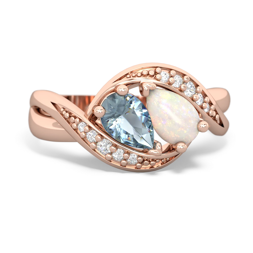 Aquamarine Summer Winds 14K Rose Gold ring R5342