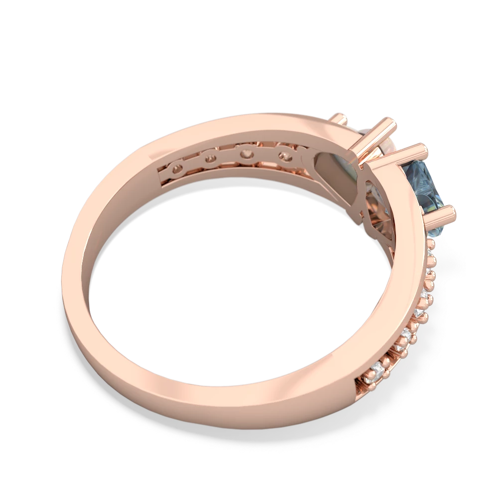 Aquamarine Heart To Heart 14K Rose Gold ring R3342