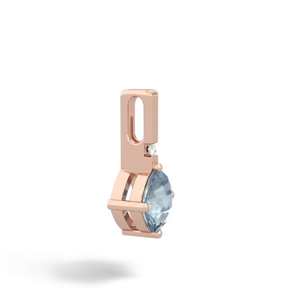 Aquamarine Simply Elegant 14K Rose Gold pendant P2489