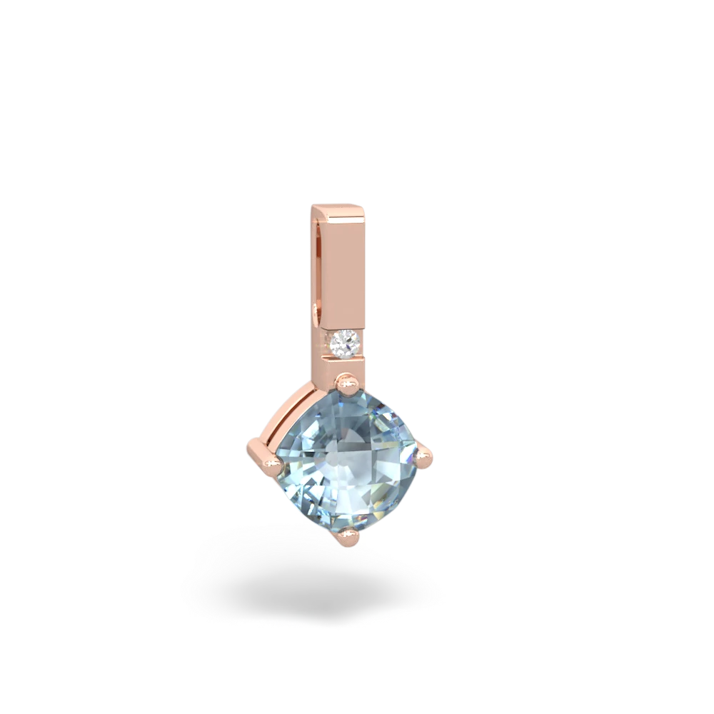 Aquamarine Simply Elegant 14K Rose Gold pendant P2489