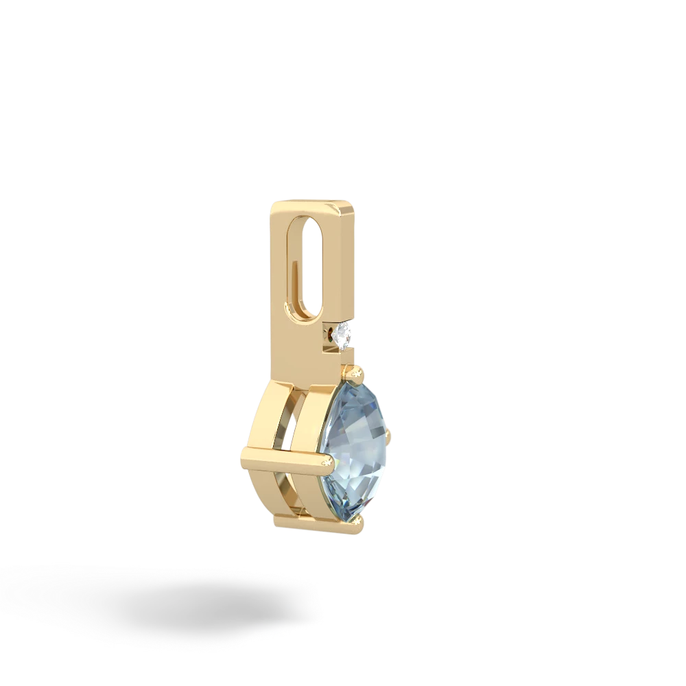 Aquamarine Simply Elegant 14K Yellow Gold pendant P2489