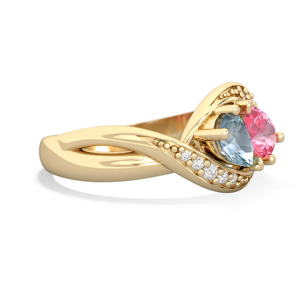 Aquamarine Summer Winds 14K Yellow Gold ring R5342