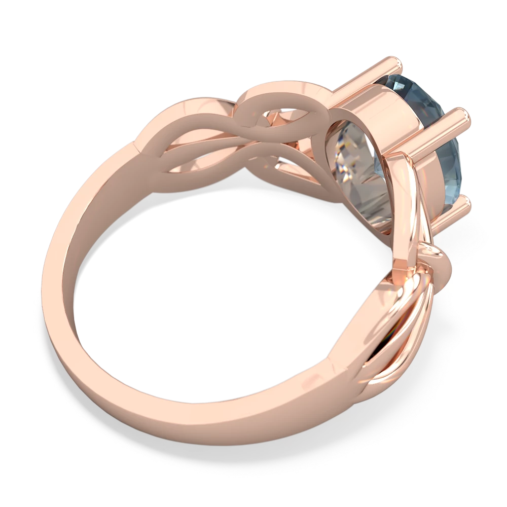 Aquamarine Celtic Knot Cocktail 14K Rose Gold ring R2377