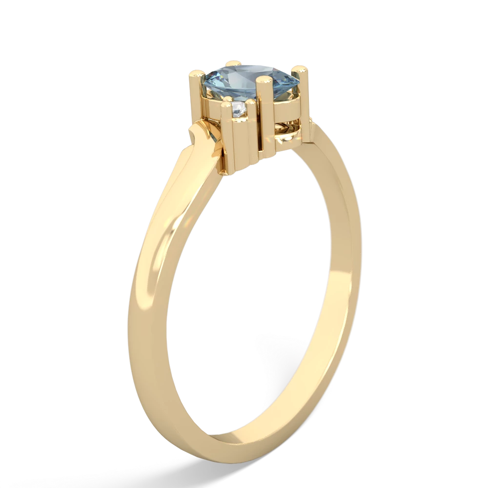 Aquamarine Elegant Swirl 14K Yellow Gold ring R2173