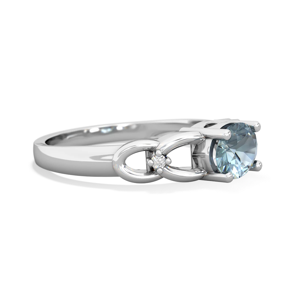 Aquamarine Links 14K White Gold ring R4032