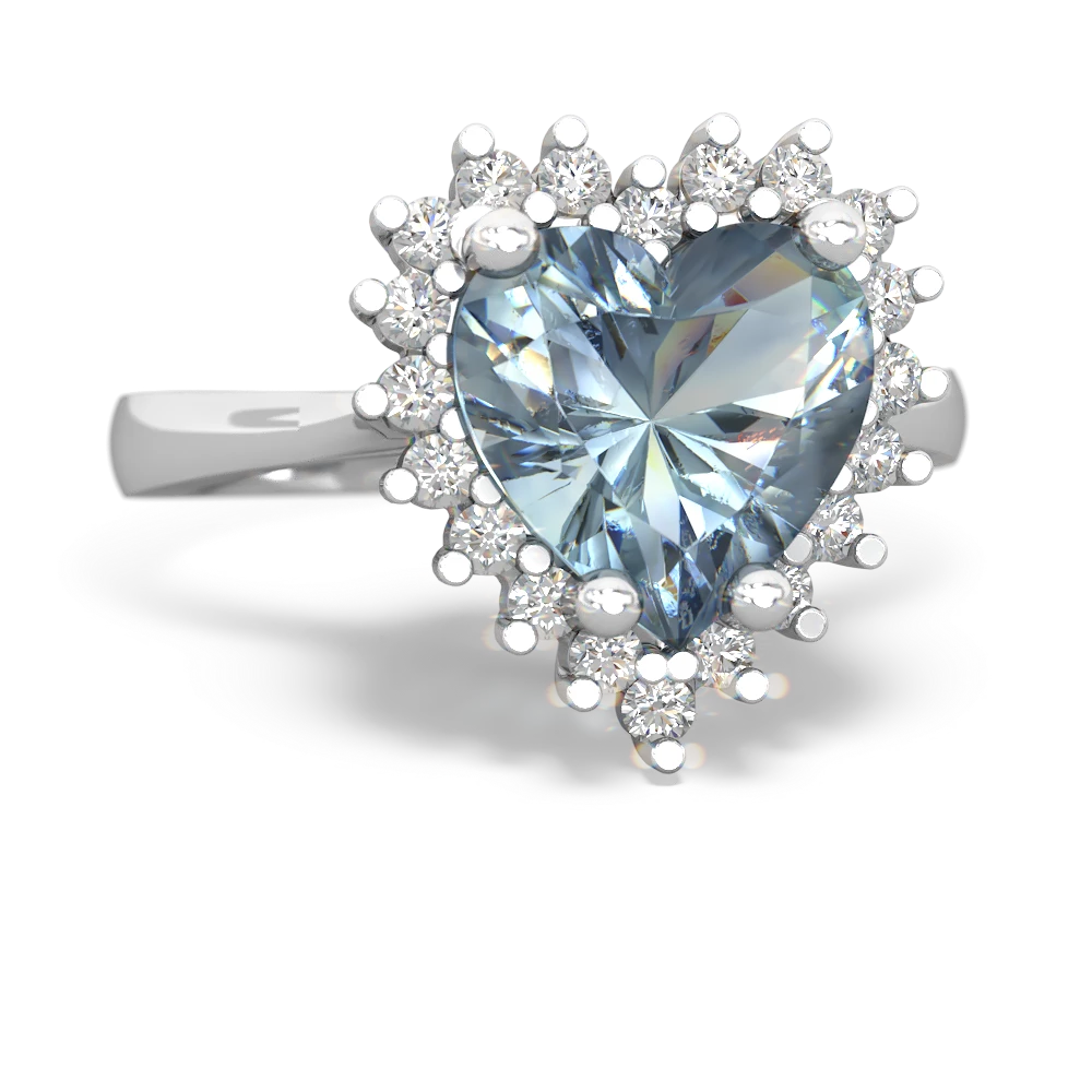 Heart shaped aquamarine ring 2025
